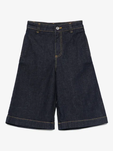 ETRO KIDS embroidered-pocket denim shorts