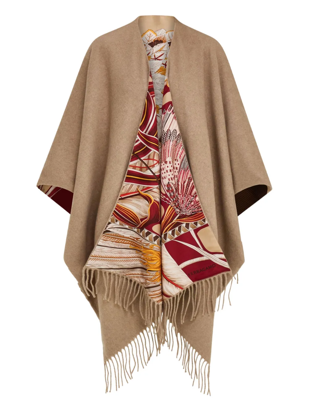 Ferragamo Omkeerbare cape Beige