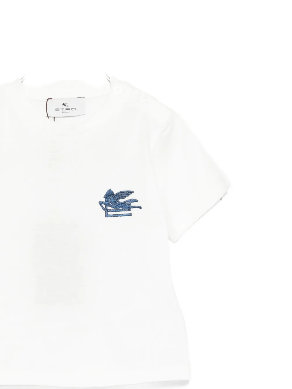 ETRO KIDS T-shirt met Pegasus-patroon Wit