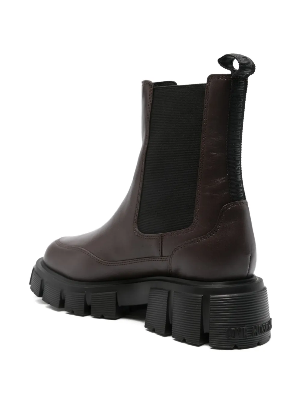 Love Moschino 40mm leather chunky boots Brown