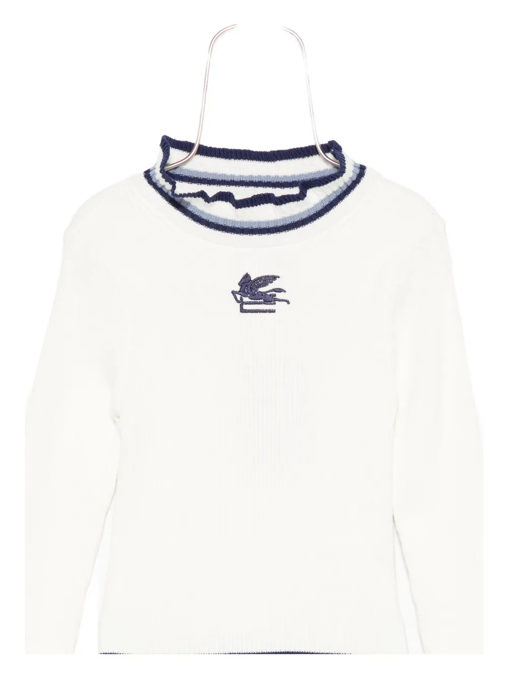 ETRO KIDS Trui met borduurwerk en ruches Beige