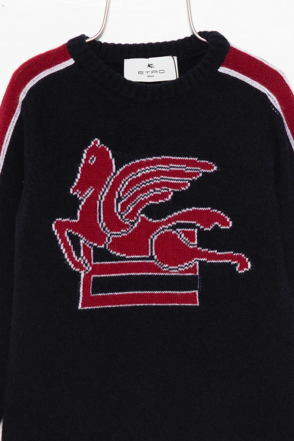 ETRO KIDS Trui met Pegaso-intarsia Blauw