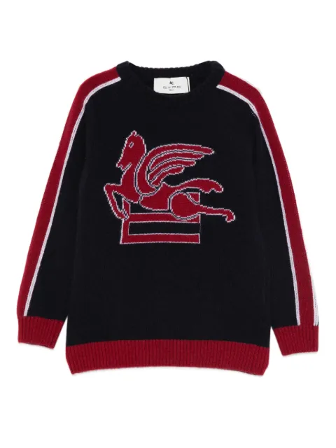 ETRO KIDS Pegaso-intarsia sweater