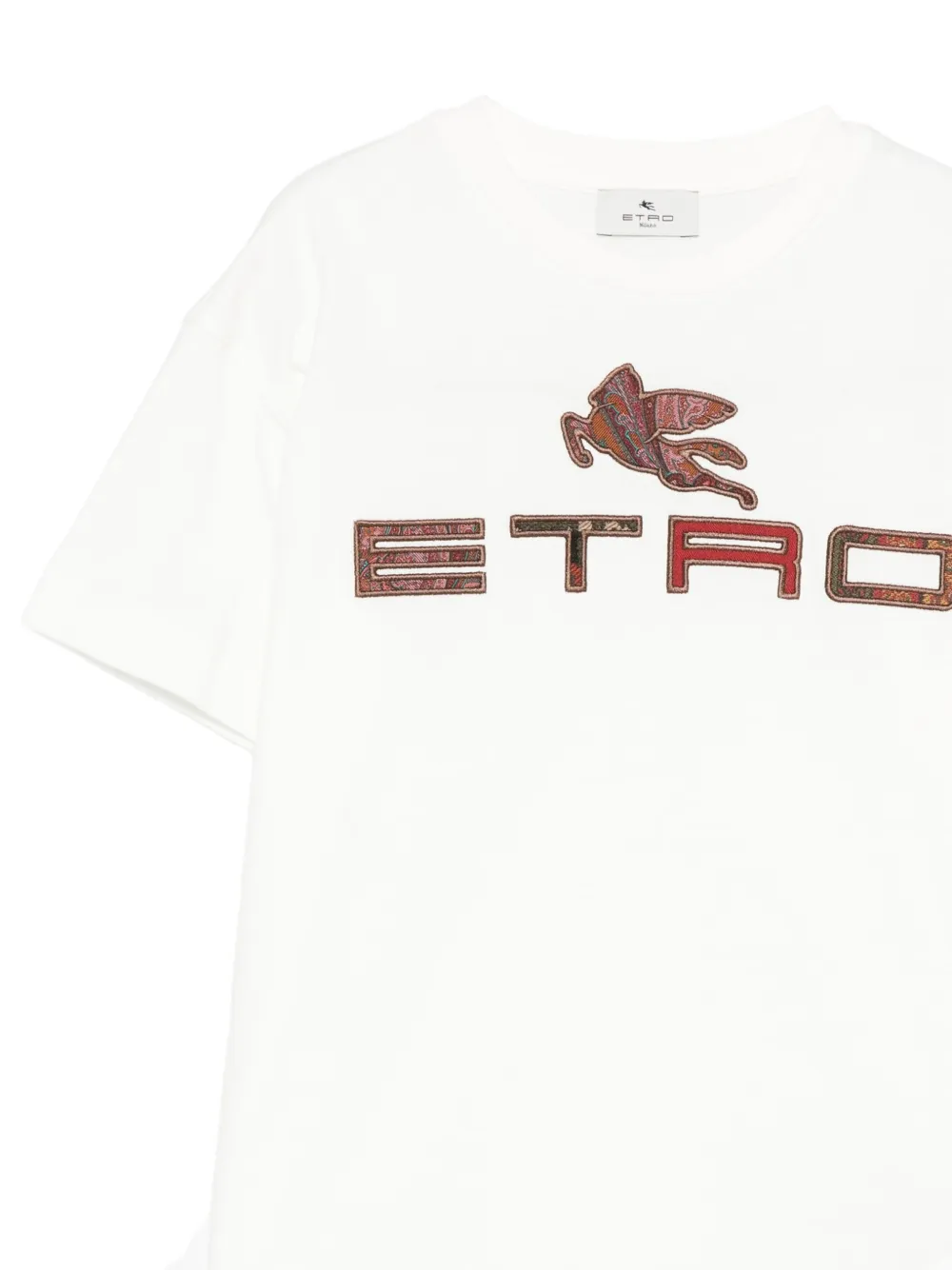 ETRO KIDS T-shirt verfraaid met paisley logo Wit