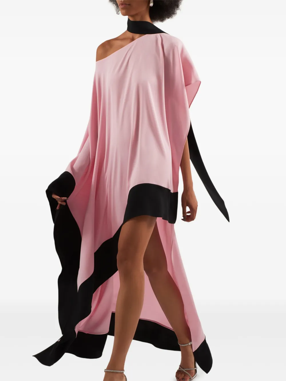 Taller Marmo Maxi-jurk met asymmetrische afwerking Roze