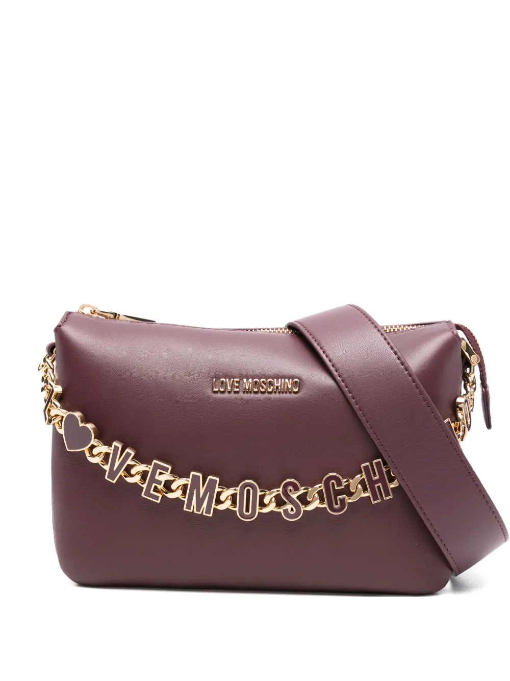 Love Moschino Crossbodytas verfraaid met ketting Rood