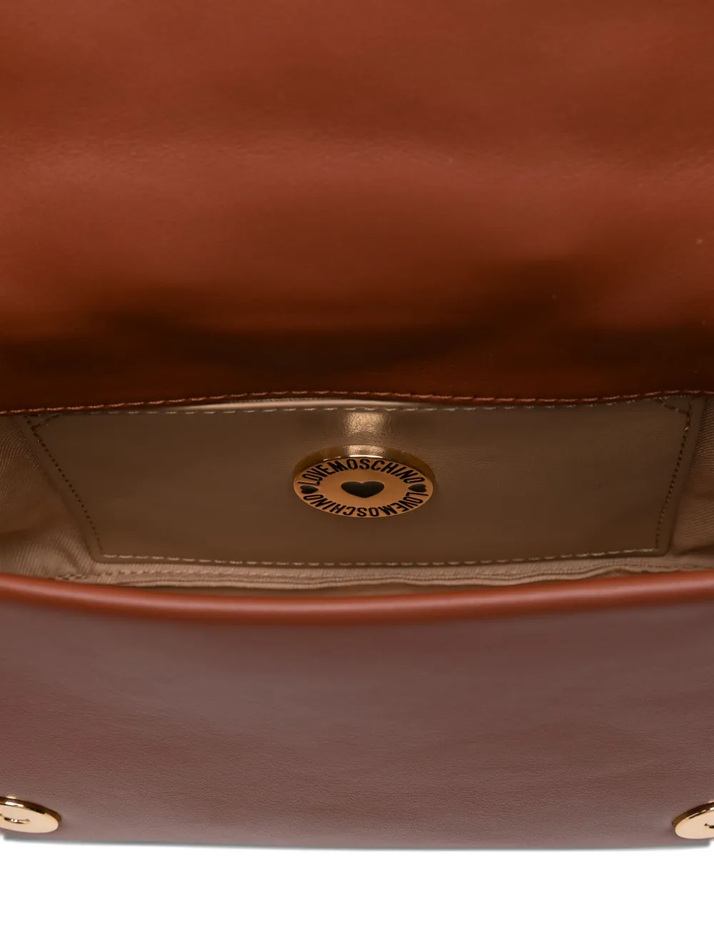Love Moschino Schoudertas met logoplakkaat Bruin