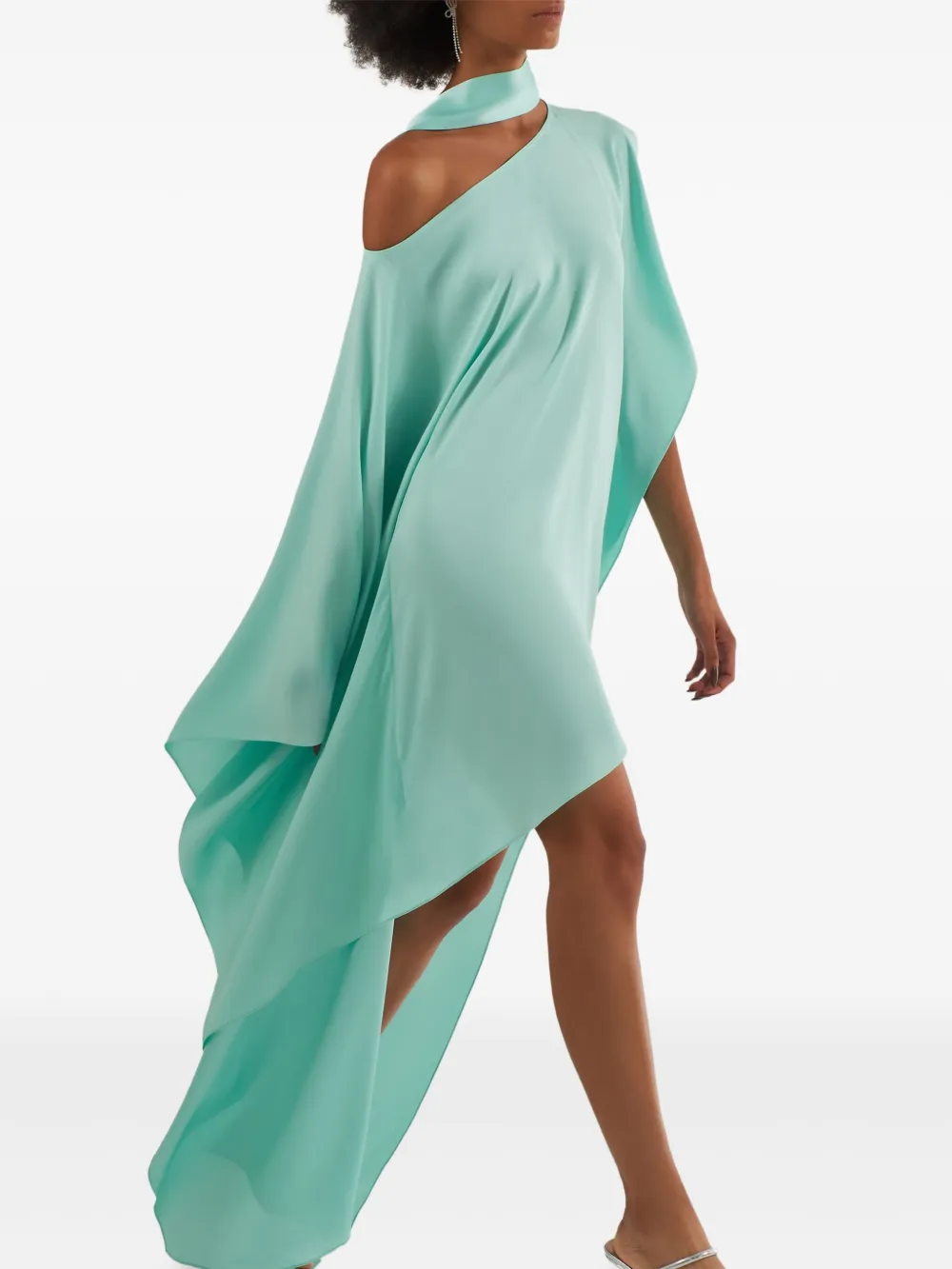 Taller Marmo Trebbia maxi-jurk met asymmetrische hals Blauw