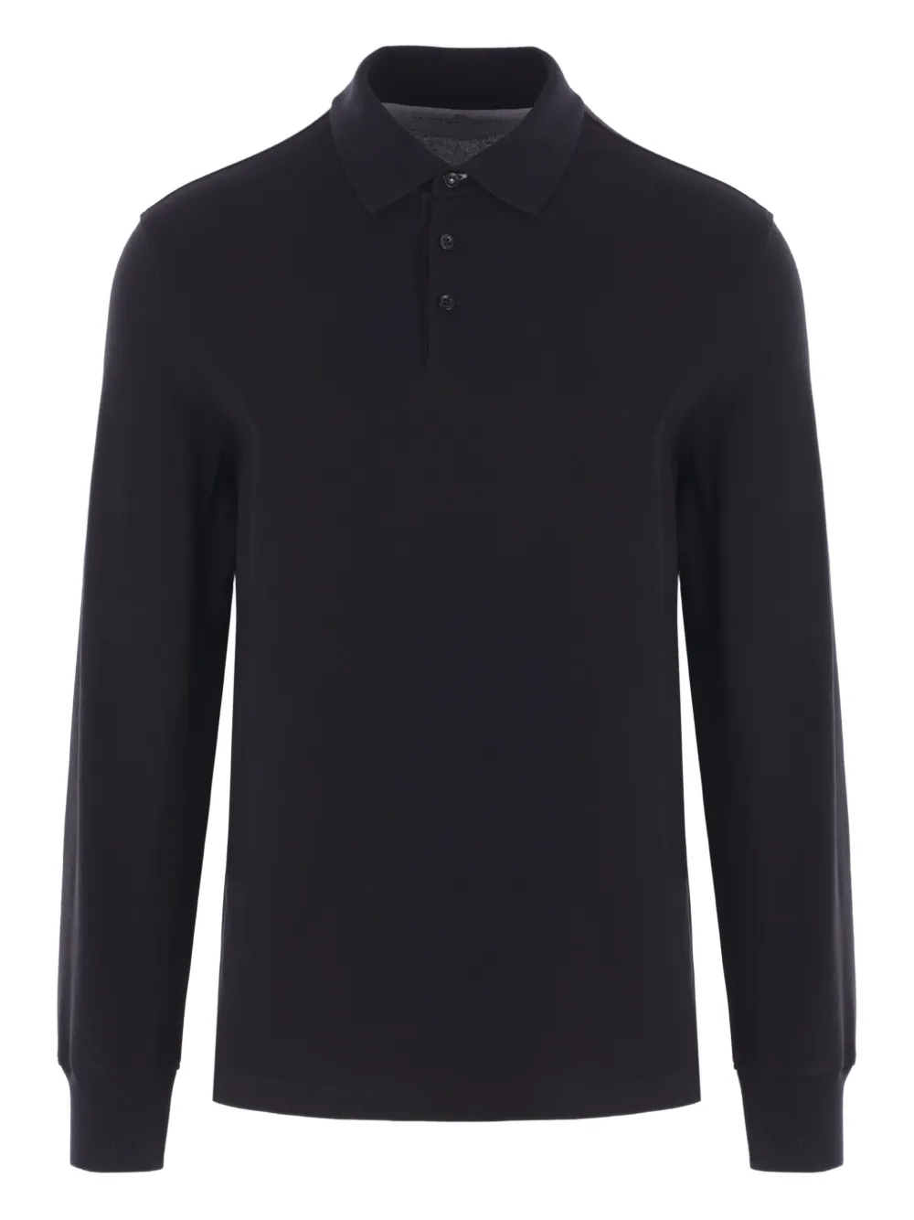 Brunello Cucinelli long-sleeve polo shirt Zwart