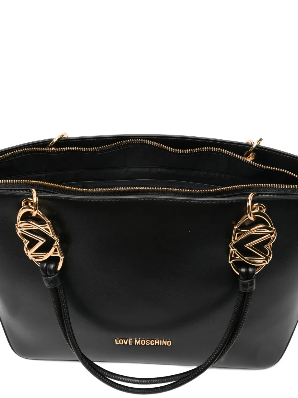 Love Moschino chain-link tote bag Zwart
