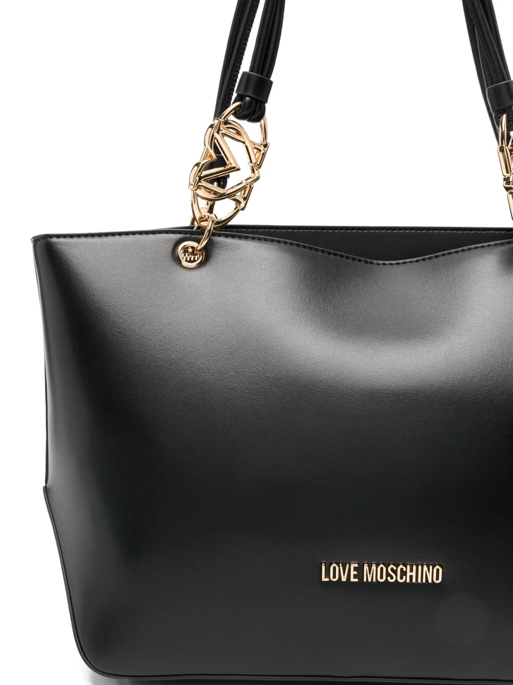 Love Moschino chain-link tote bag Zwart