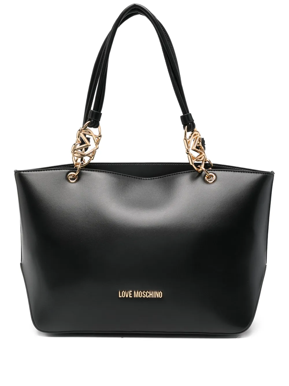 Love Moschino chain-link tote bag Zwart