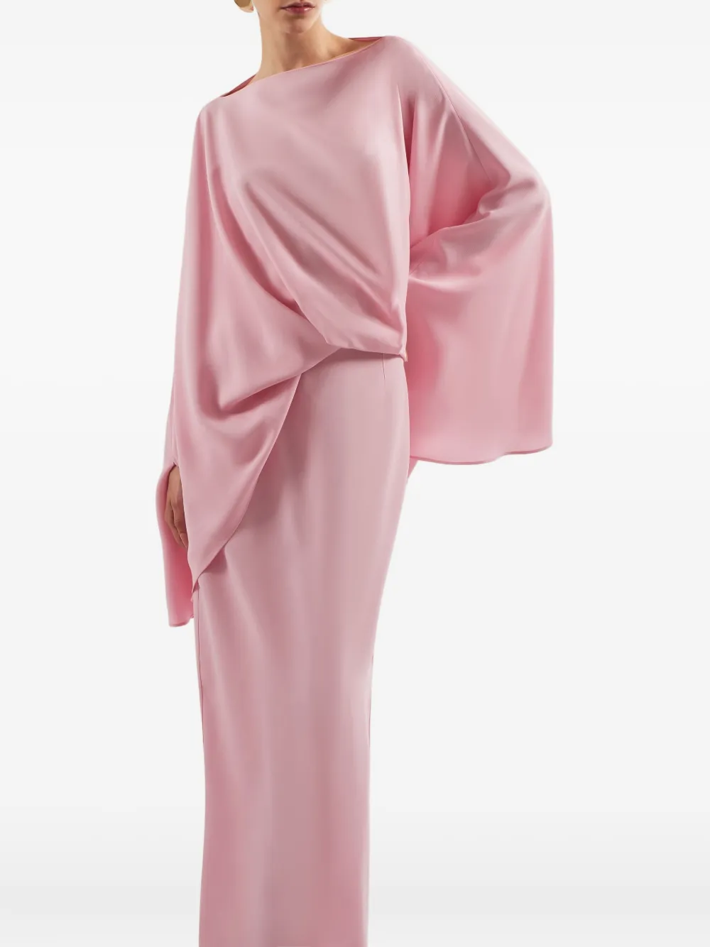 Taller Marmo Eolia maxi-jurk met capemouwen Roze