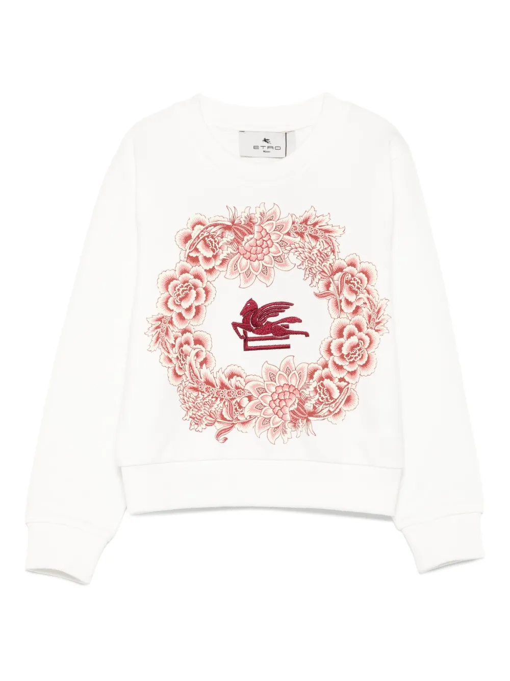 ETRO KIDS Pegasus sweater verfraaid met bloe Wit