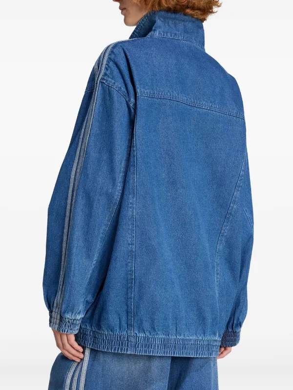 Adidas Adilenium stripe-detail Denim Jacket | Blue | FARFETCH LB