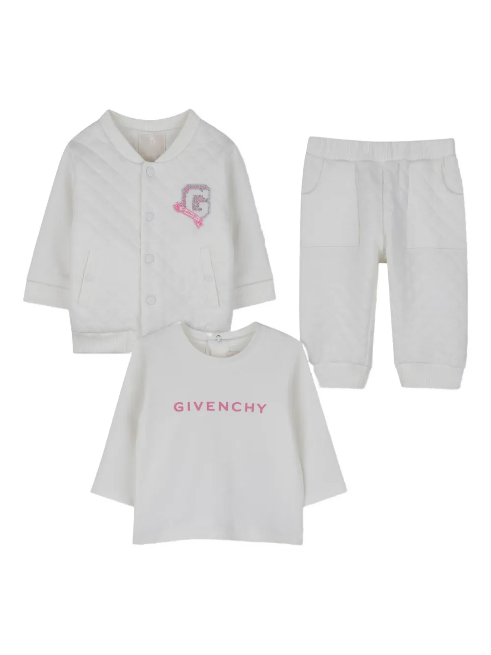 Givenchy Kids logo-embellished tracksuit (set of three) - Bianco