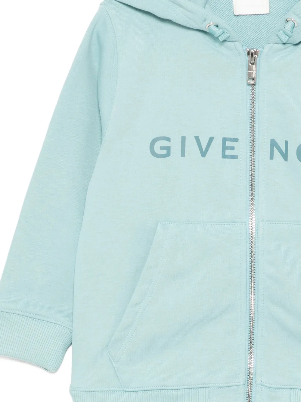 Givenchy Kids Hoodie met logoprint Blauw