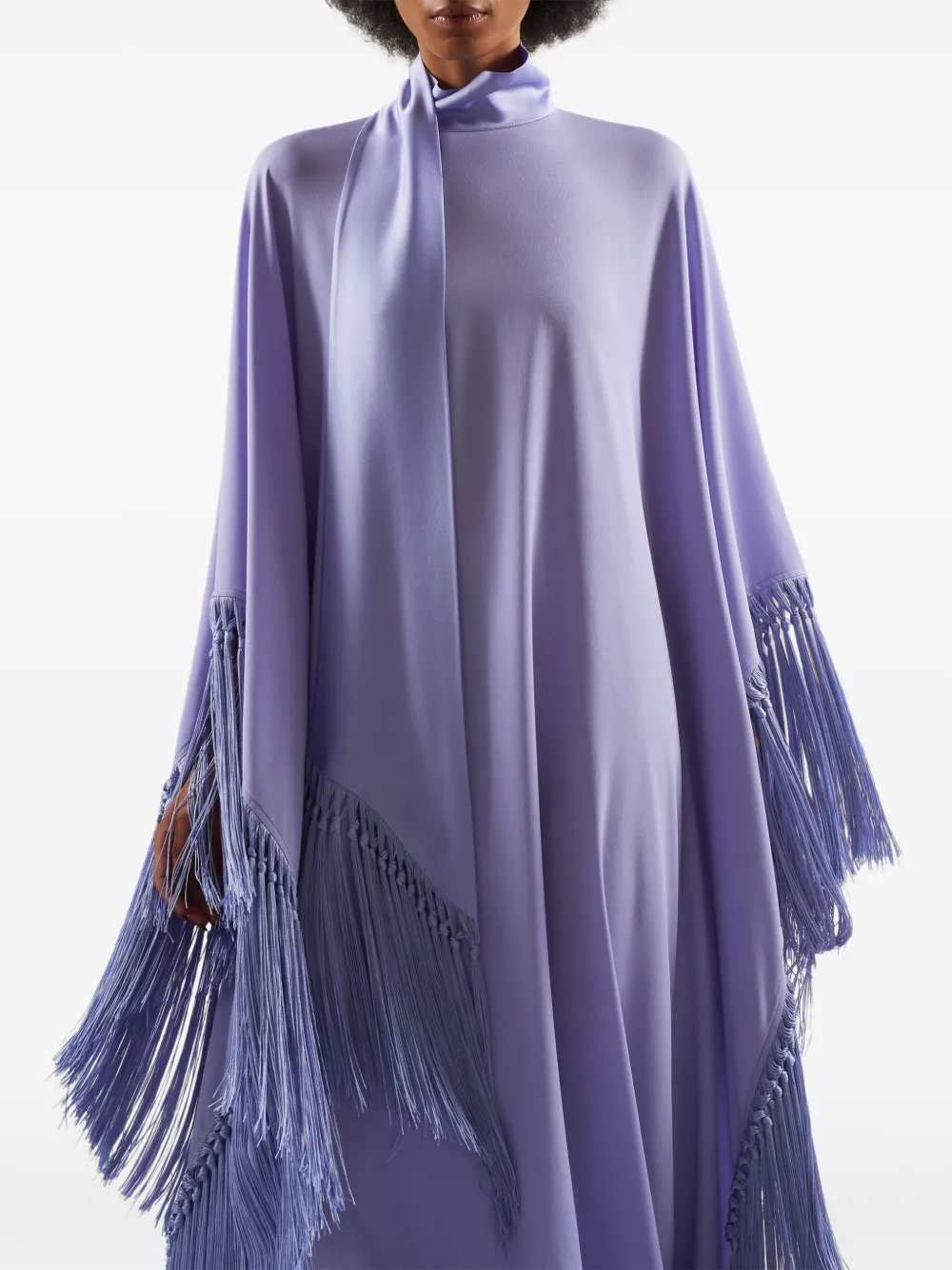 Taller Marmo Mrs Ross maxi-jurk met franje afwerking Paars
