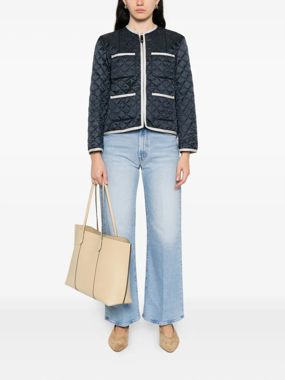 Max Mara CELESTE gewatteerd jack met zak Blauw