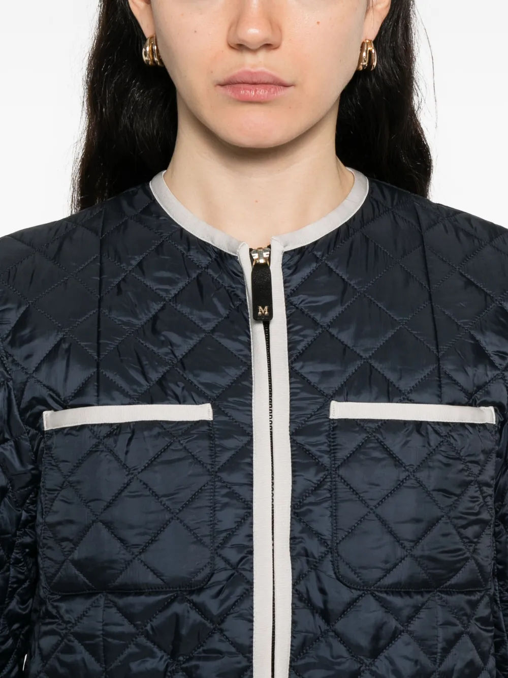 Max Mara CELESTE gewatteerd jack met zak Blauw