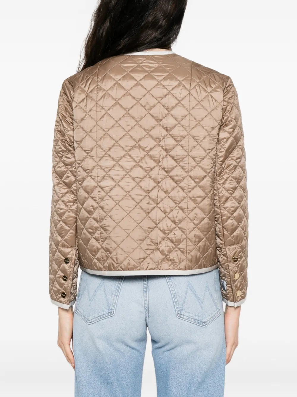 Max Mara CELESTE gewatteerd jack met zak Bruin