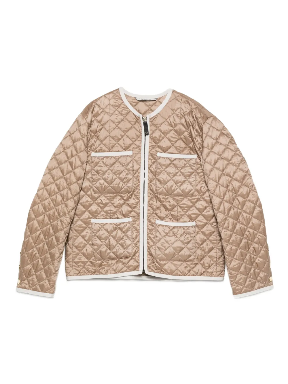 Max Mara CELESTE gewatteerd jack met zak Bruin