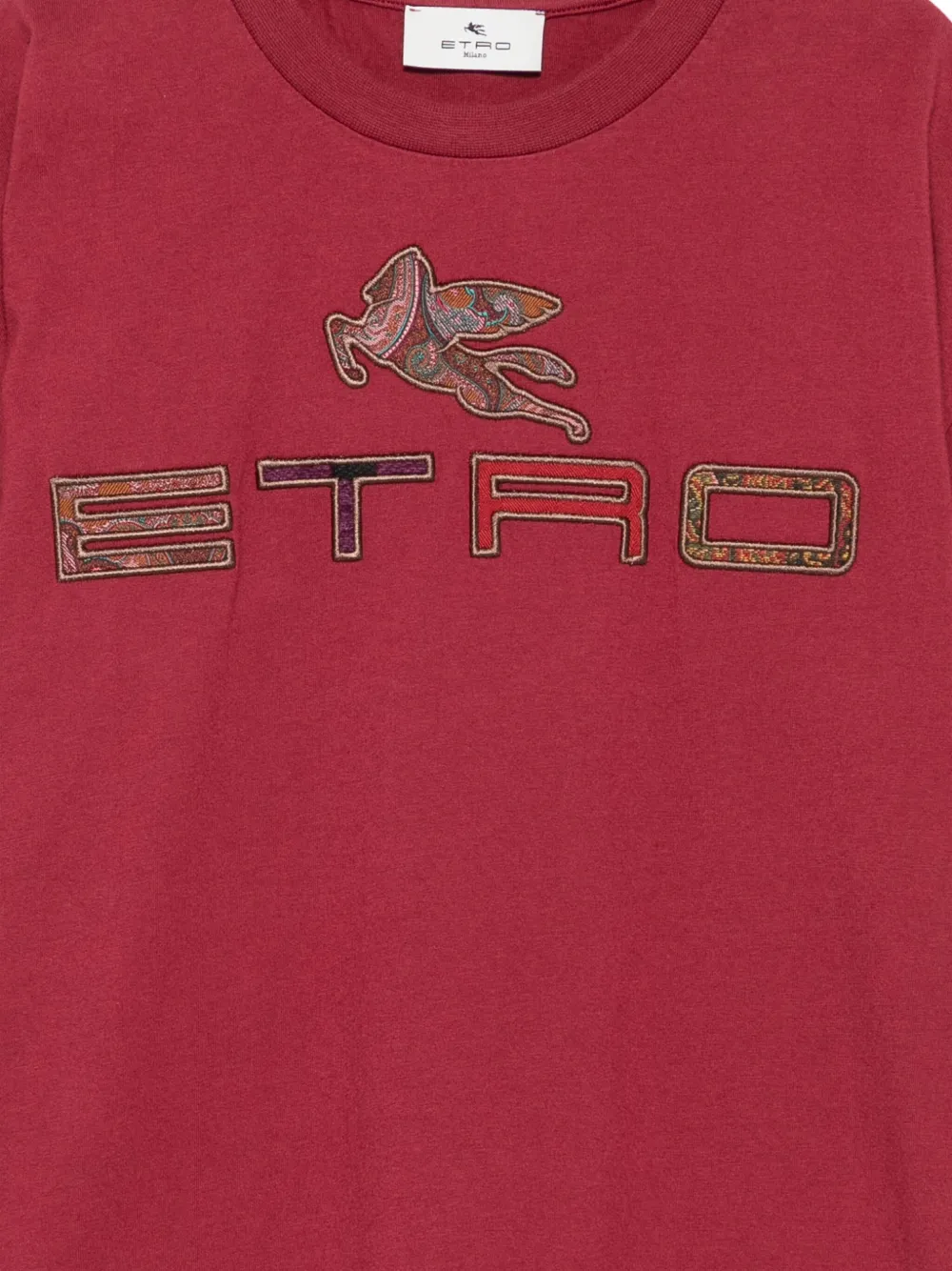 ETRO KIDS T-shirt met Pegasus-patroon Rood
