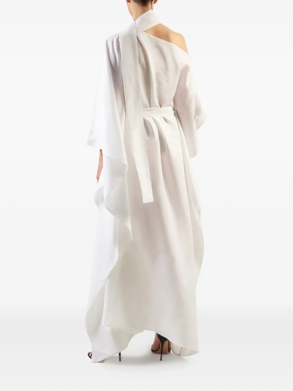 Taller Marmo Rio Grande maxi-jurk met asymmetrische hals Wit