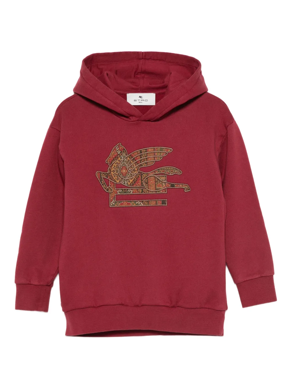 ETRO KIDS Hoodie met Pegasus-patroon Rood
