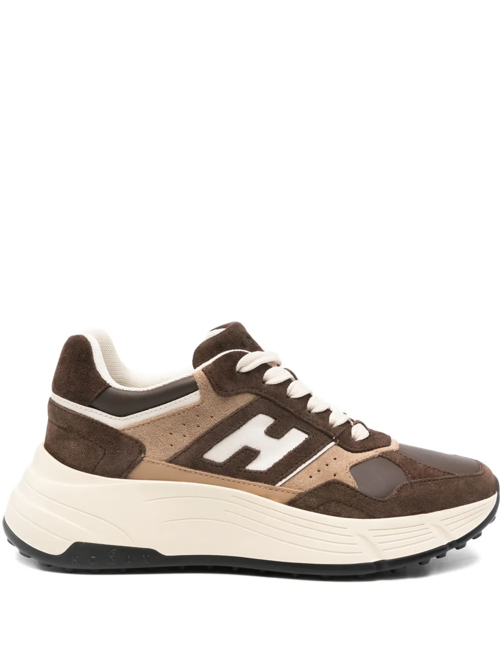 Hogan Hyperlight leather sneakers Brown