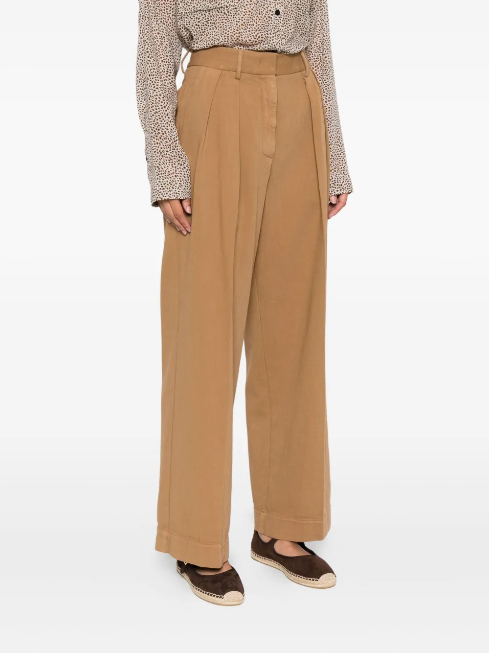 Forte cotton trousers Bruin