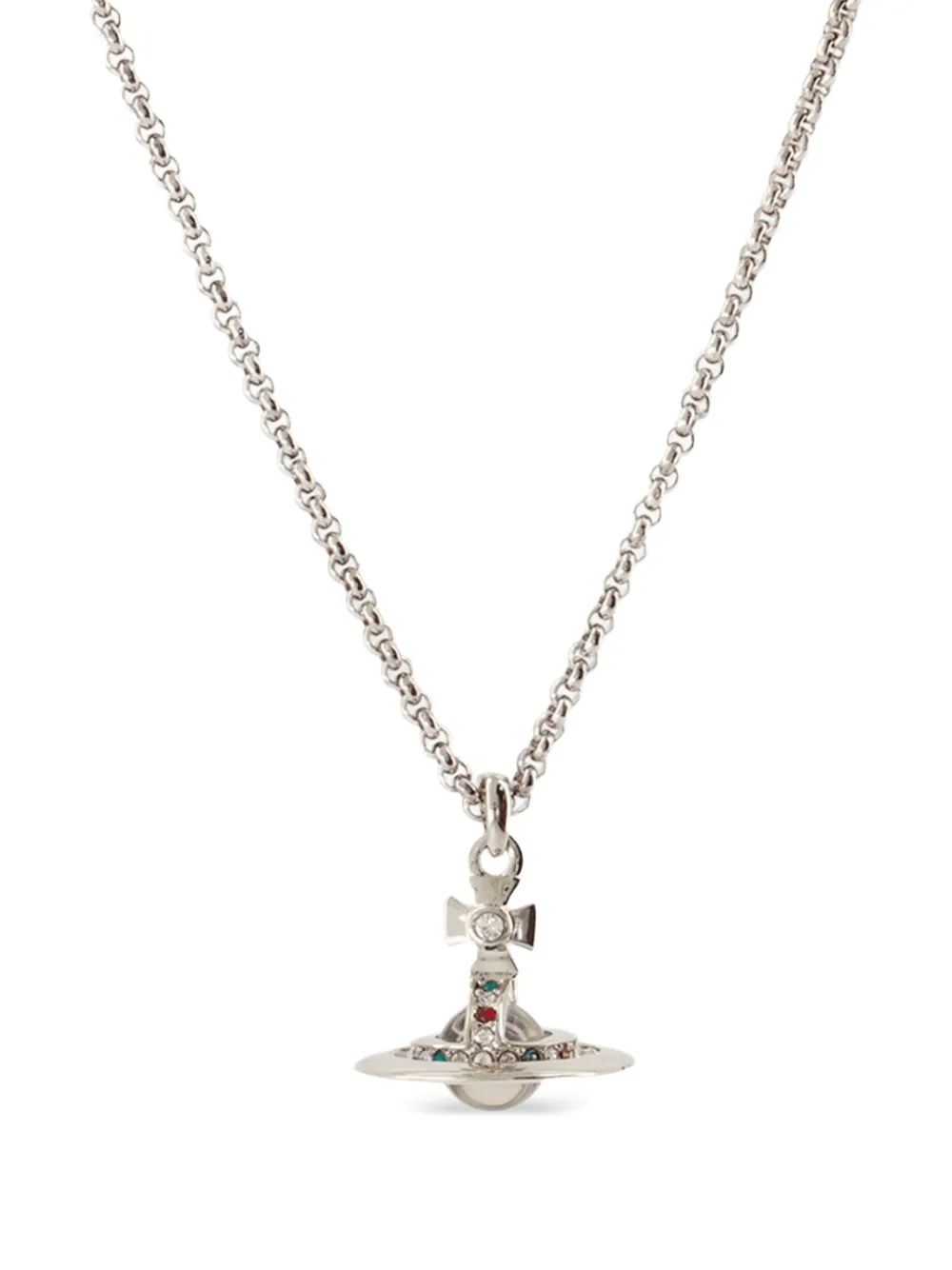 Vivienne Westwood Schakelhalsketting verfraaid met orb - Zilver