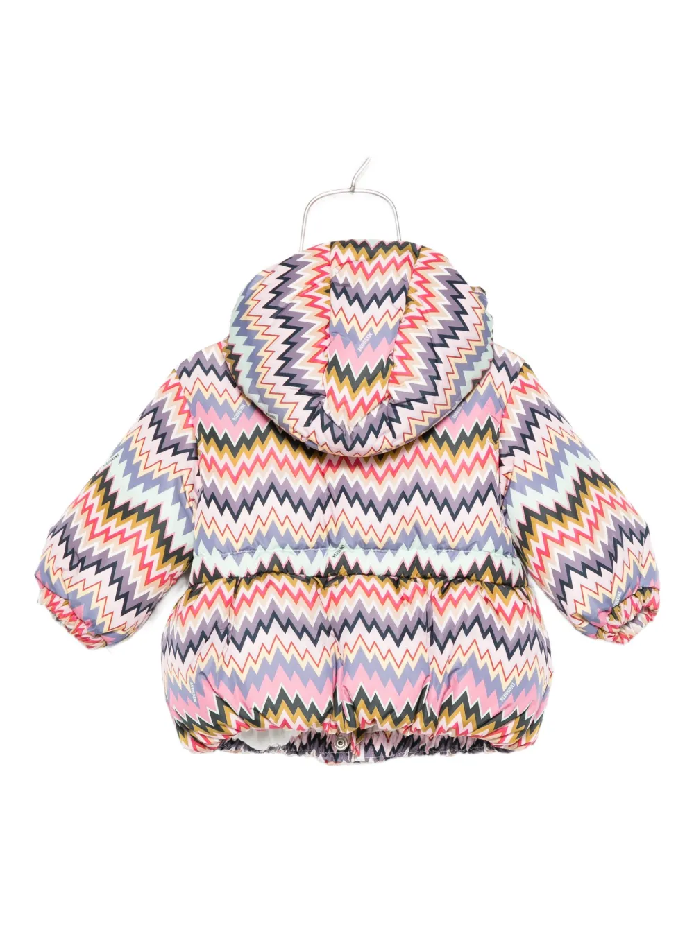 Missoni Kids Jack met chevron patroon en capuchon Roze