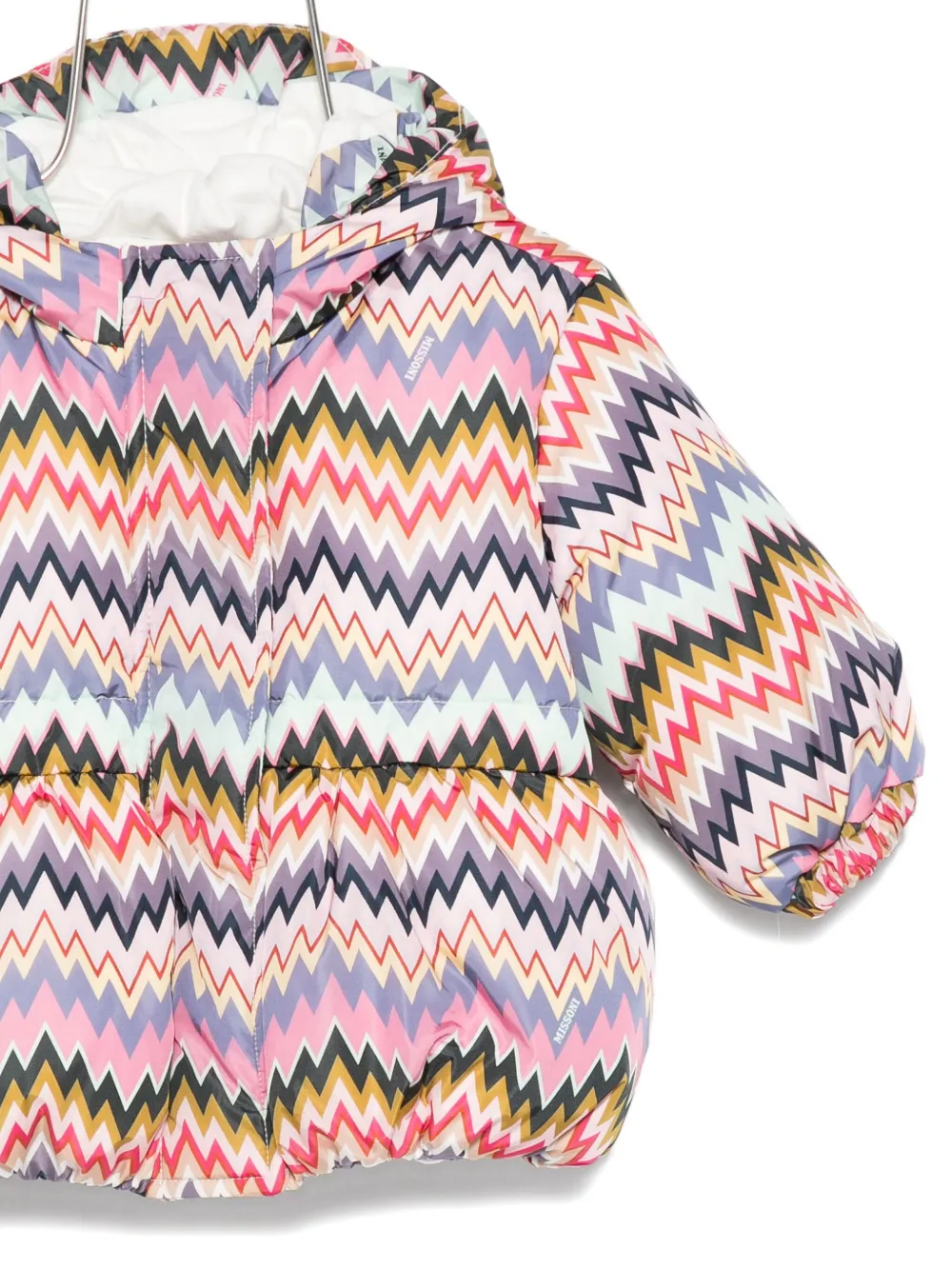 Missoni Kids Jack met chevron patroon en capuchon Roze