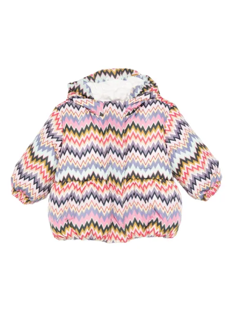 Missoni Kids Kapuzenjacke mit Zickzackmuster