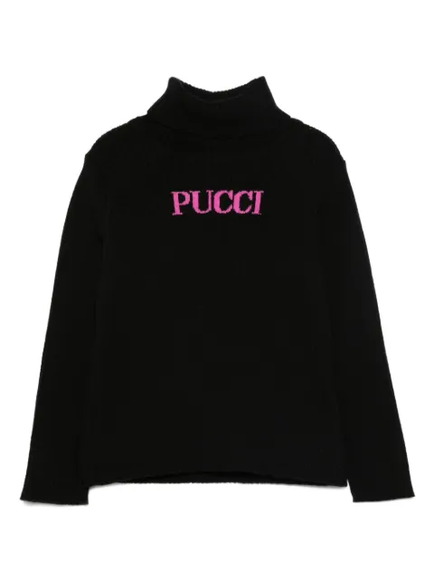 PUCCI Junior ribbed high-neck sweater