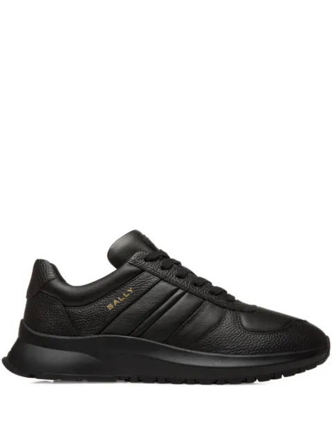 Bally Outline grained leather ribbon sneakers