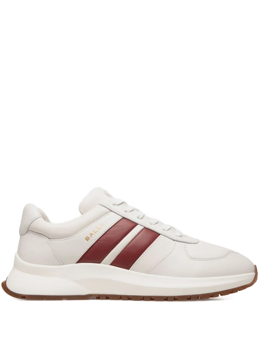 Bally Darsyl leather sneakers WHITE B.RED WHITE
