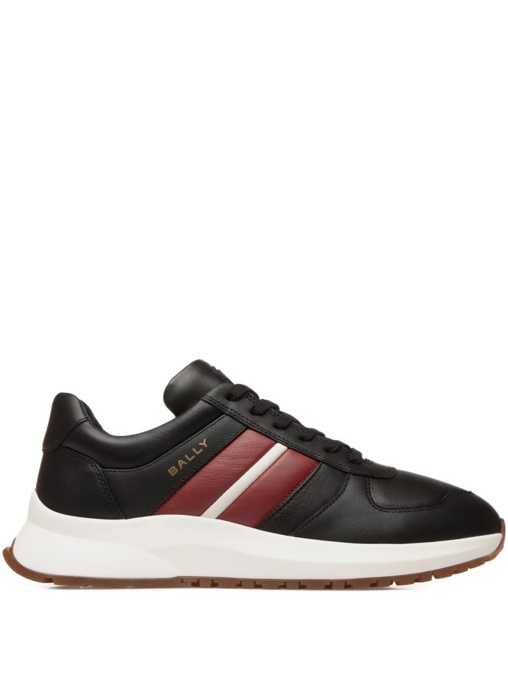 Bally Darsyl gestreepte leren sneakers Zwart
