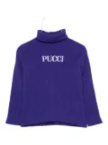 PUCCI Junior ribbed turtleneck sweater - Blue