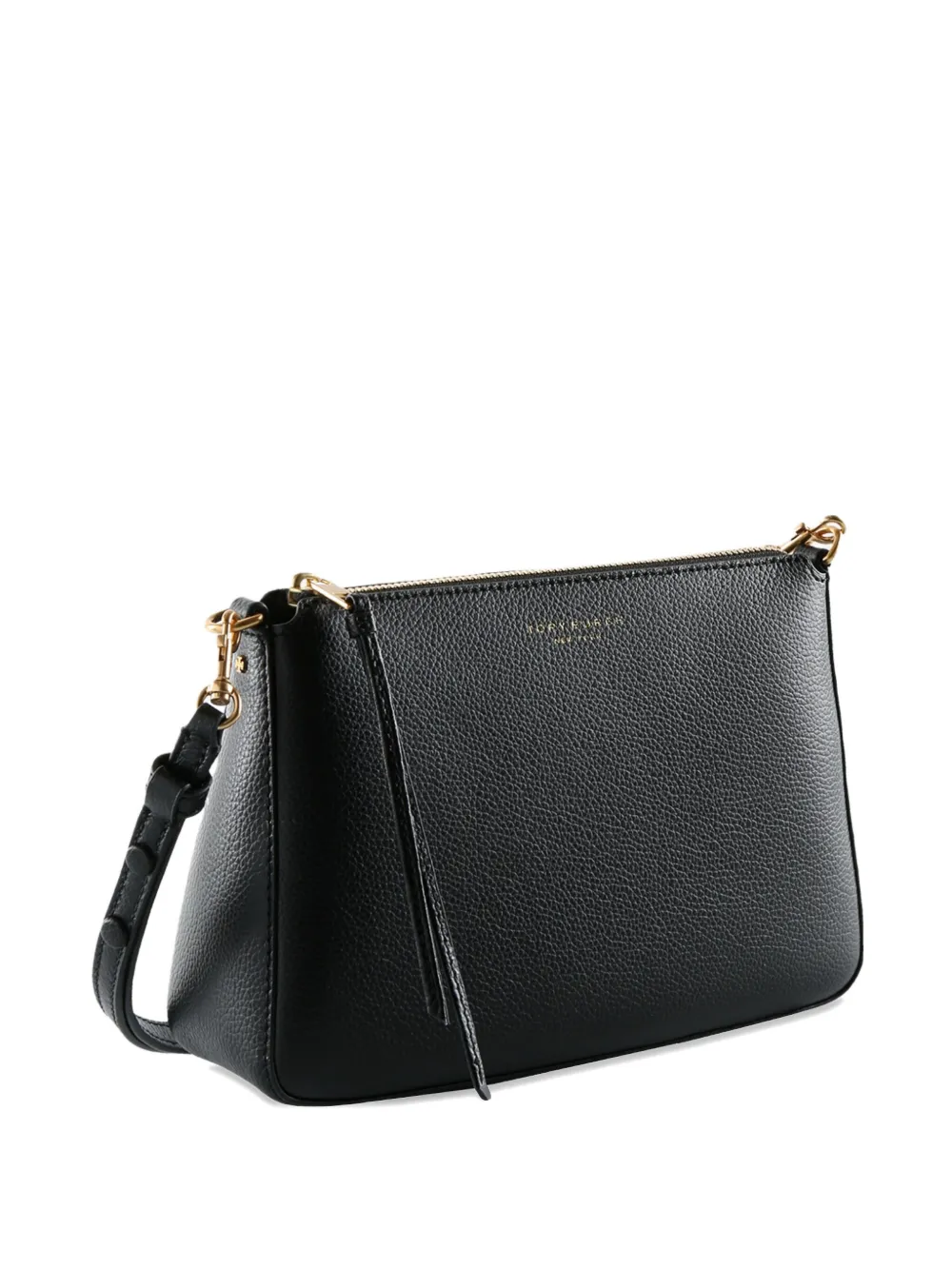 Tory Burch Perry zip-top leather shoulder bag Zwart