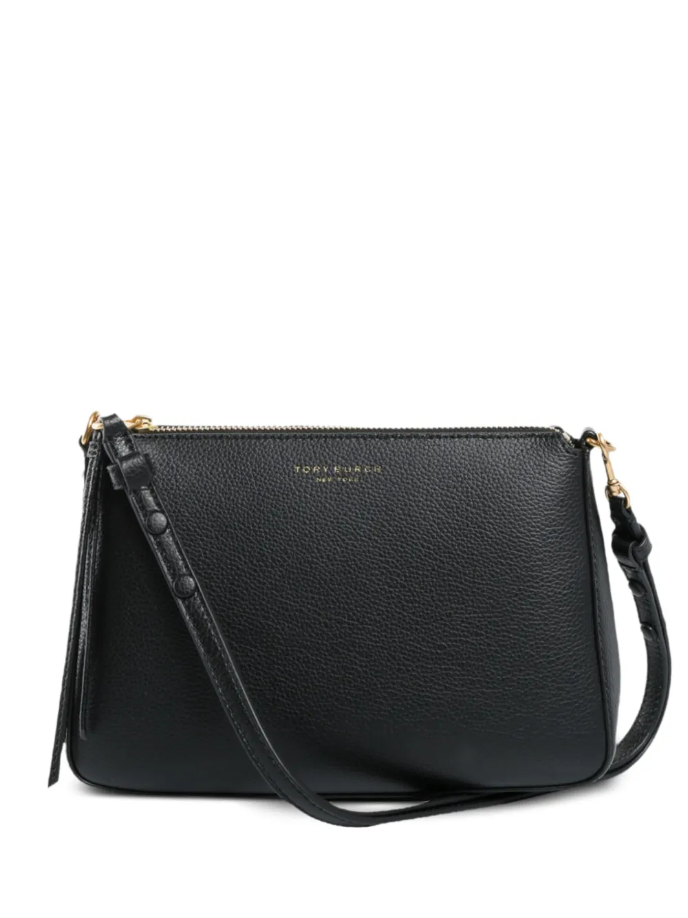 Tory Burch Perry zip-top leather shoulder bag Zwart