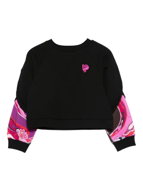 PUCCI Junior contrast-sleeve sweatshirt