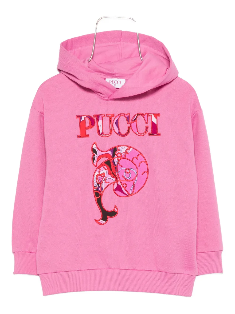 PUCCI Junior logo-embellished hoodie Roze
