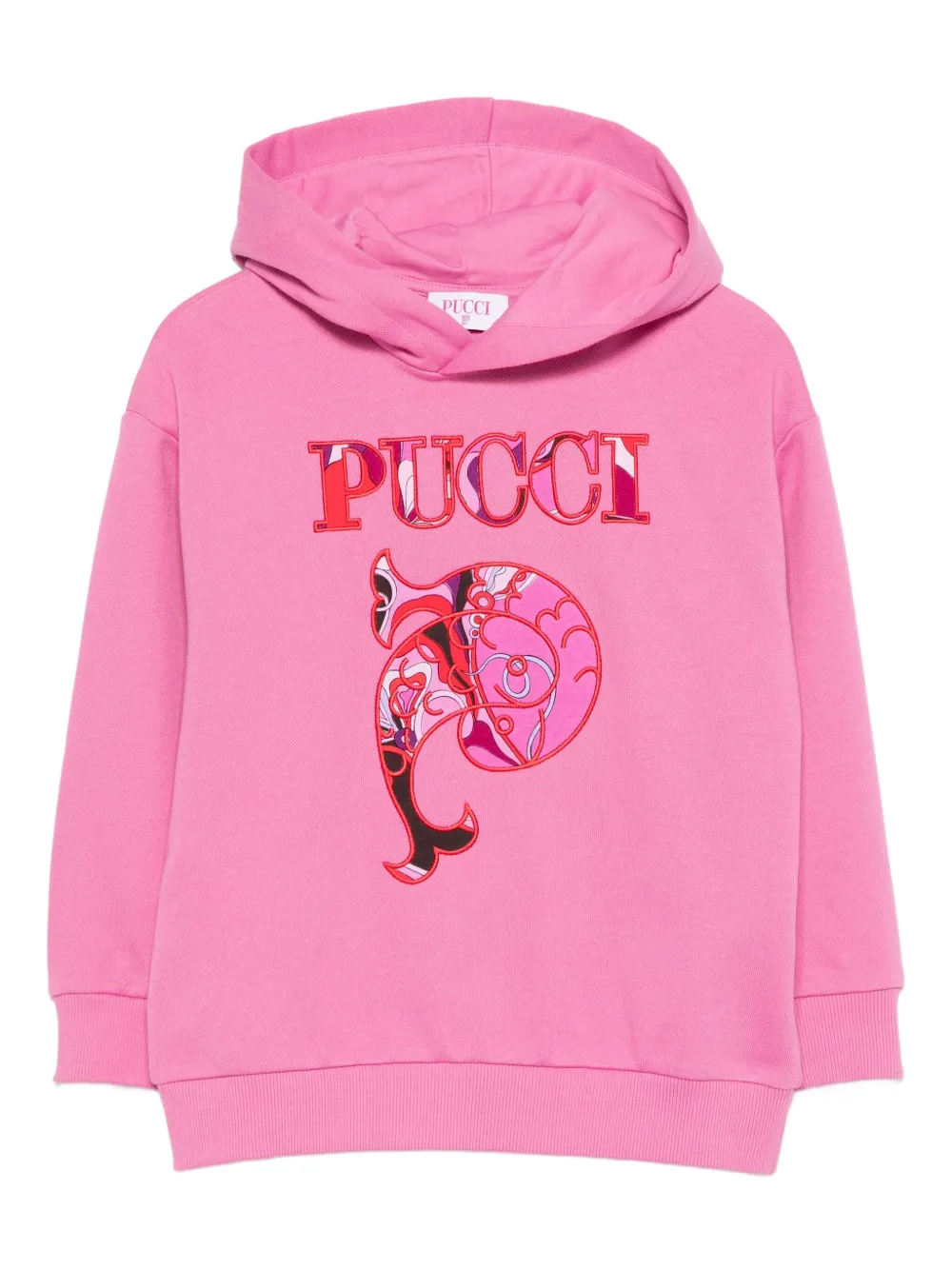 PUCCI Junior logo-embellished hoodie Roze