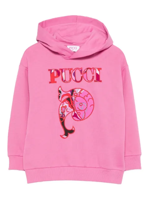 PUCCI Junior logo-embellished hoodie