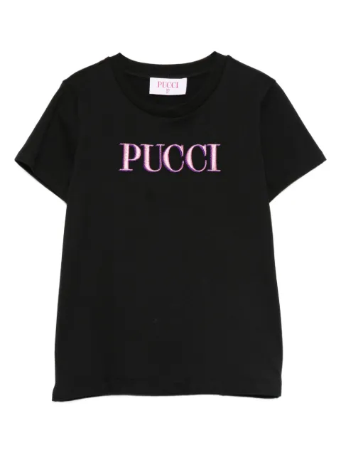 PUCCI Junior embroidered logo T-shirt