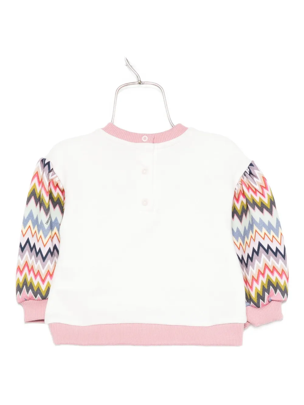 Missoni Kids Sweater met zigzag-patroon Wit