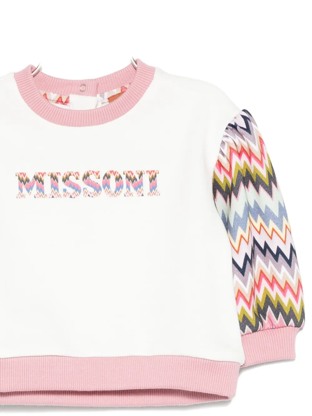 Missoni Kids Sweater met zigzag-patroon Wit