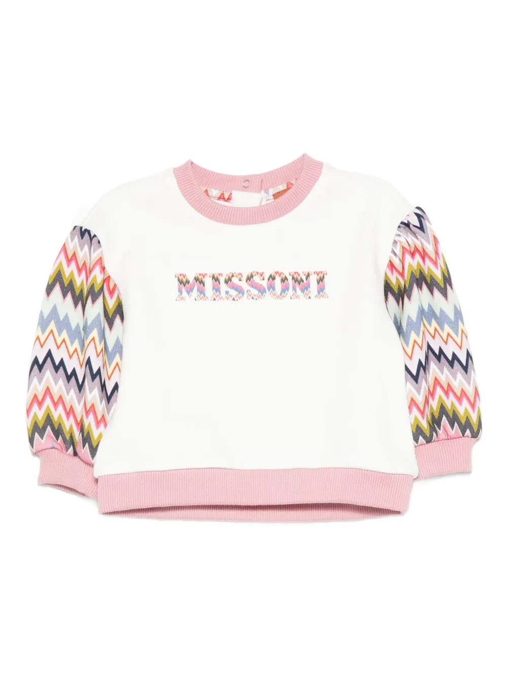 Missoni Kids Sweater met zigzag-patroon Wit